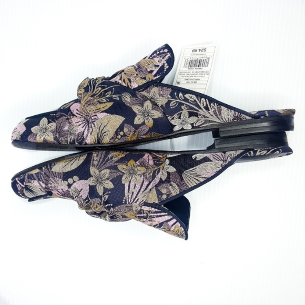 🪻2/$12 💜Jacquard Floral Bow Mules by a new day